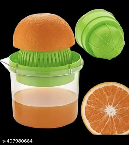 Plastic Mini Small Nano 2 in 1 Hand Press Manual Juicer,Fruits Juicer Hand Juicer (Green)