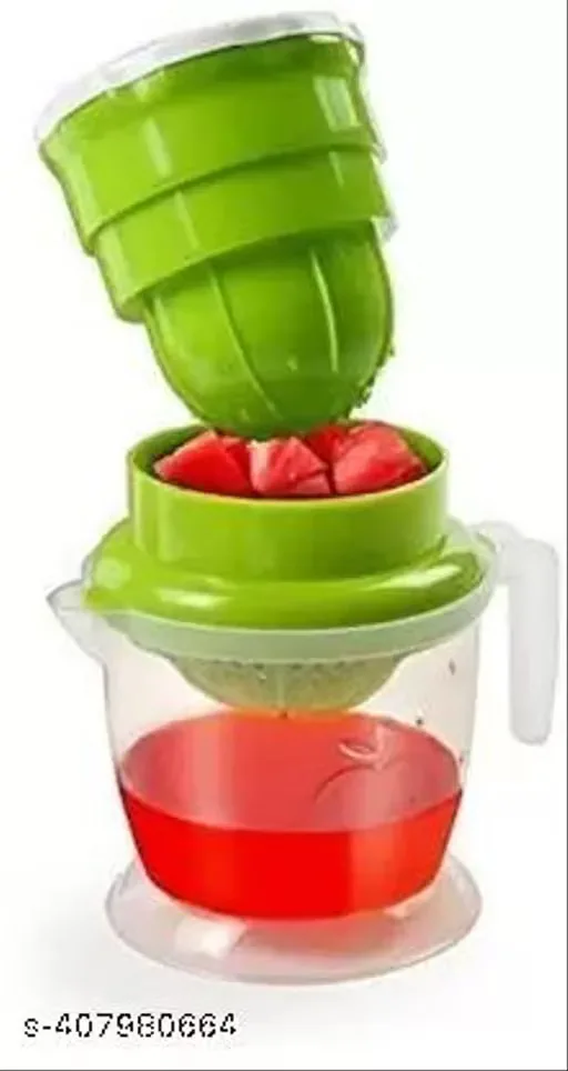 Plastic Mini Small Nano 2 in 1 Hand Press Manual Juicer,Fruits Juicer Hand Juicer (Green) – photo 2